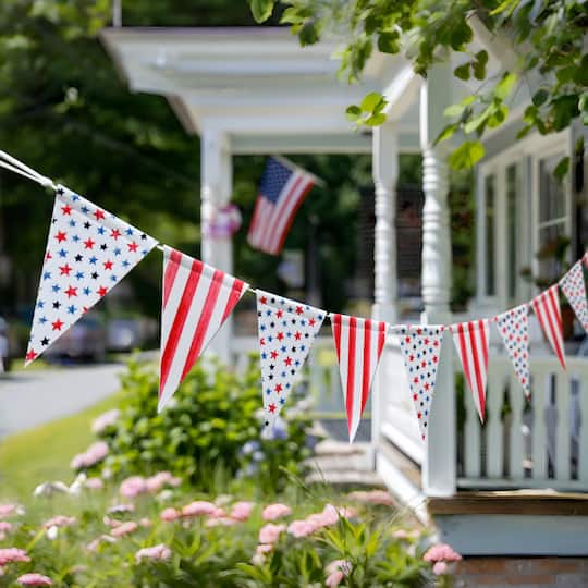 6ft. Stars & Stripes Pennant Garland by Celebrate It™